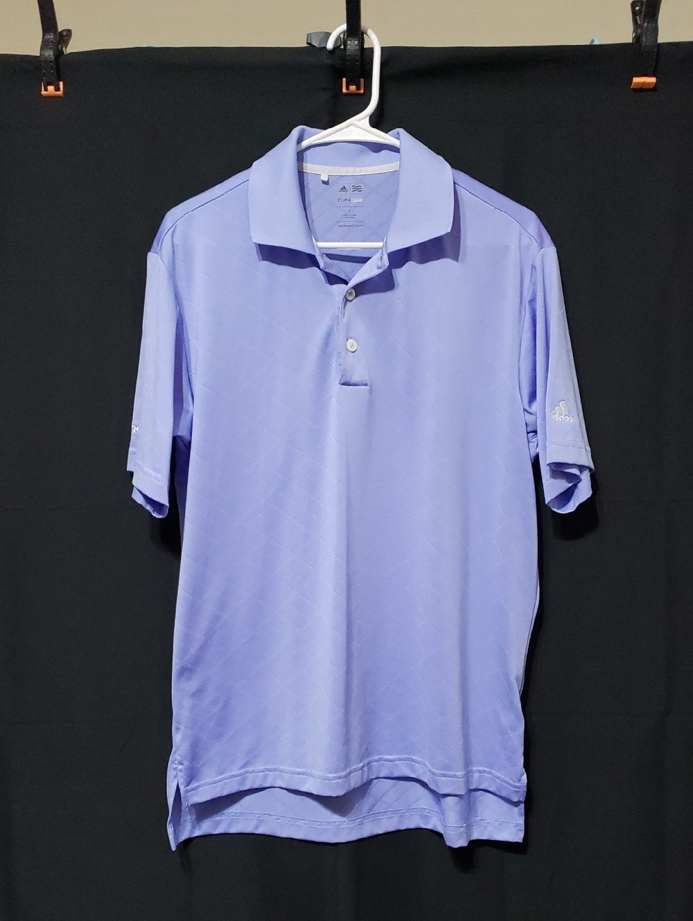 Adidas ClimaCool Golf Polo Shirt in a light blue color. Size: Small